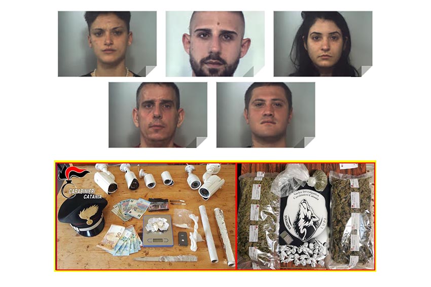 Controlli a tappeto a San Giorgio e a San Giovanni Galermo: 5 arresti. Sequestrato oltre 1 kg di droga