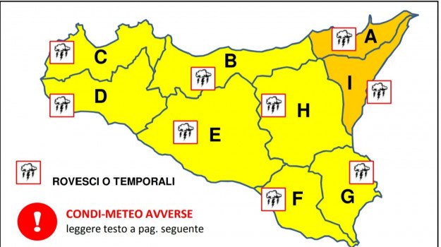 Allerta meteo Arancione nel Messinese e area Jonica