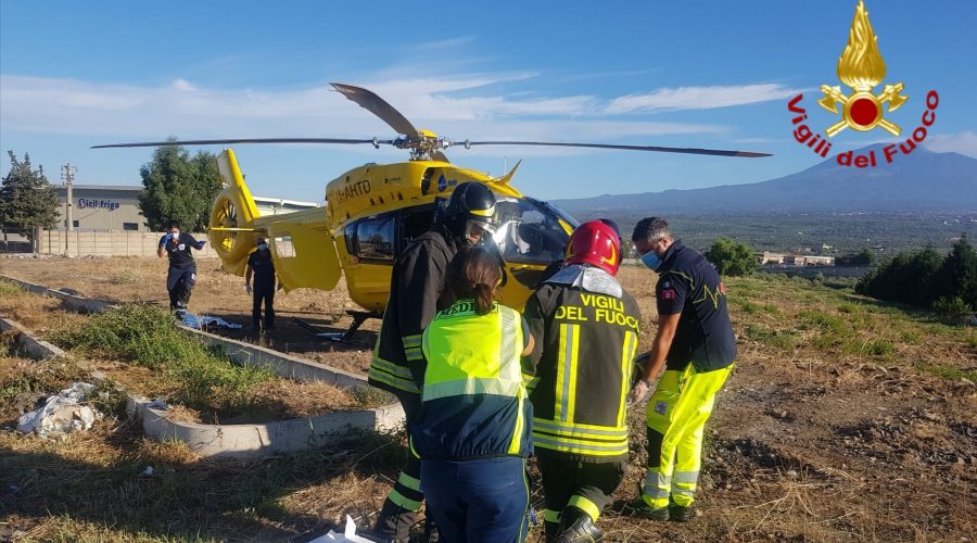 Grave incidente sulla SP134 alle porte di Belpasso: interviene elisoccorso