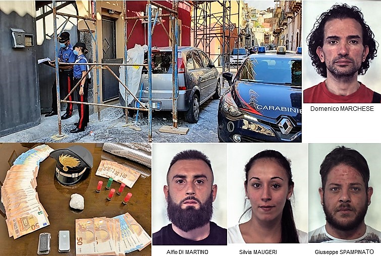 Catania, blitz antidroga a San Cristoforo: 4 arrestati. Sequestrati cocaina e 7.000 euro in contanti