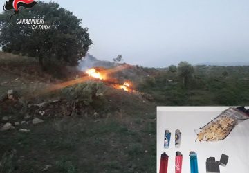 Militello in Val di Catania, rischiava di far propagare il fuoco nelle campagne: denunciato un allevatore