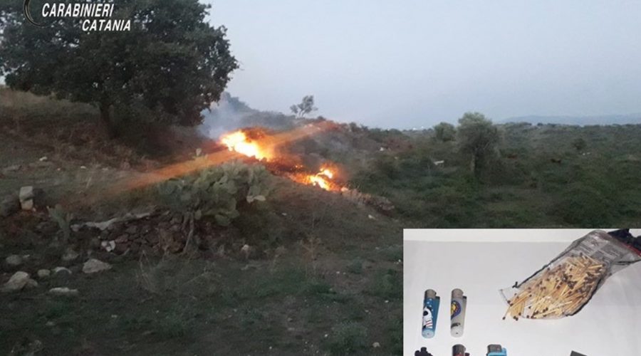 Militello in Val di Catania, rischiava di far propagare il fuoco nelle campagne: denunciato un allevatore