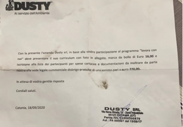 Cerchi lavoro? Attenzione alle truffe! La denuncia della Dusty