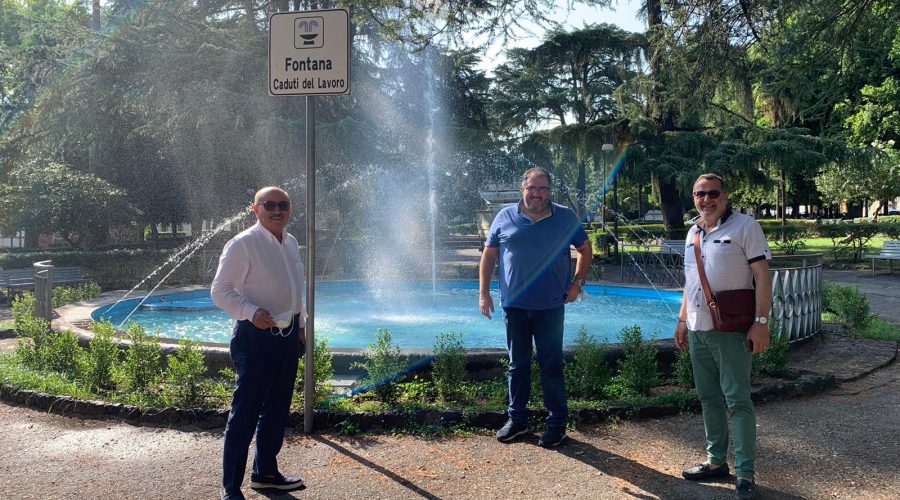 Riposto, rinasce la fontana artistica di villa Pantano