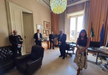 Giarre, visita istituzionale in municipio del neo comandante dei Cc Rosati