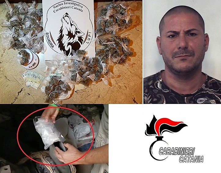 Blitz dei “Lupi” a San Cristoforo: sequestro di cocaina e marjuana. Arrestato 41enne