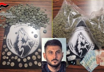 I &ldquo;Lupi&rdquo; fiutano cocaina, marijuana e oltre 500 monete antiche: in manette 33enne