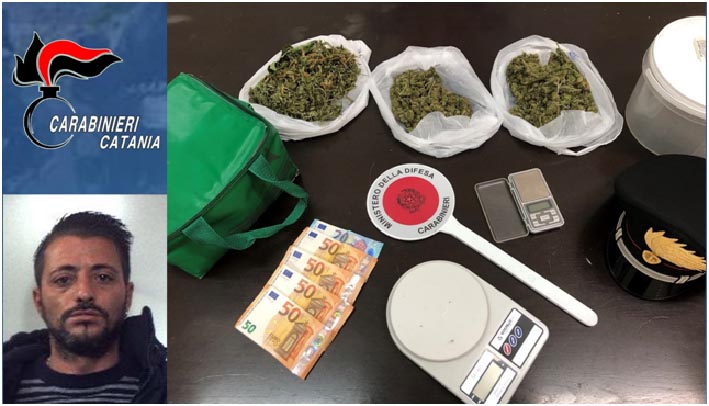 Tenta di disfarsi della droga ma viene arrestato