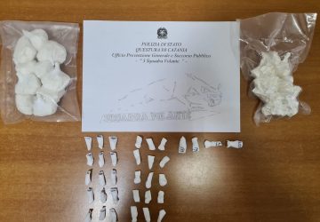 Catania, cani antidroga fiutano stupefacenti in un ascensore