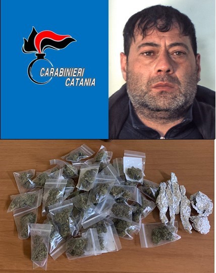 Catania, beccato mentre spaccia cocaina e marijuana in via Capo Passero