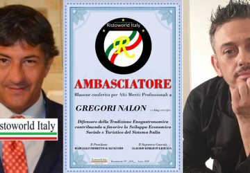 L'associazione siciliana Ristoworld Italy nomina Gregori Nalon Ambasciatore della Cucina
