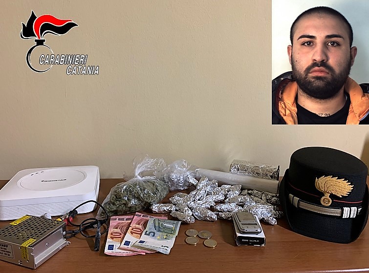 Catania, detenuto proteggeva lo spaccio con le telecamere: arrestato