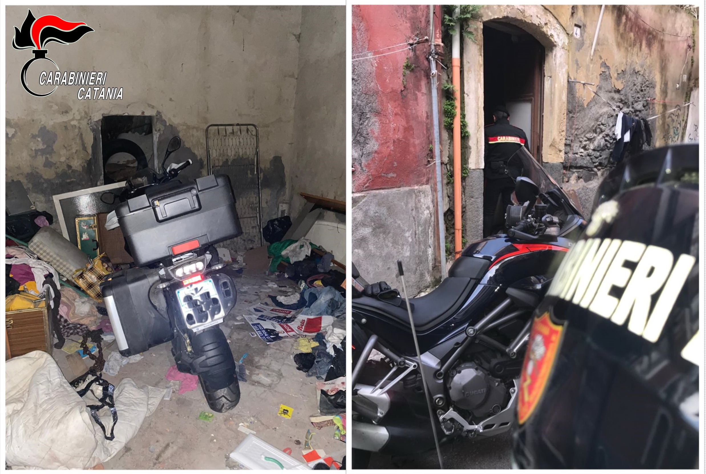 Catania, scoperto un deposito di moto rubate in via Petriera
