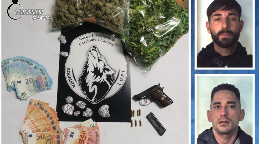 Tremestieri Etneo, sequestro di armi e droga dei “Lupi”: due arresti