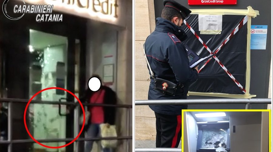 Tenta una “spaccata artigianale” a colpi di martello alla filiale Unicredit di Biancavilla: in manette una 38enne