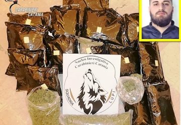 Catania, blitz antidroga dei &ldquo;Lupi&rdquo;: sequestrati 11 Kg di marijuana. Arrestato il custode della droga VD
