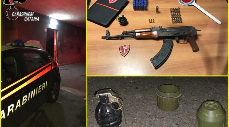 Catania, sequestrate armi da guerra a disposizione dei “clan”