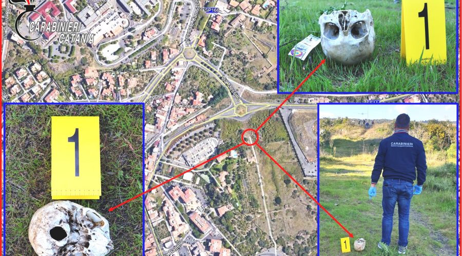 Catania, teschio umano rinvenuto a Cannizzaro: si cercherà di dare un’identità a quei resti