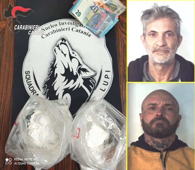 Inseguiti ed arrestati con la “coca” dai Lupi. Uno è un personaggio di spessore della famiglia Santapaola-Ercolano