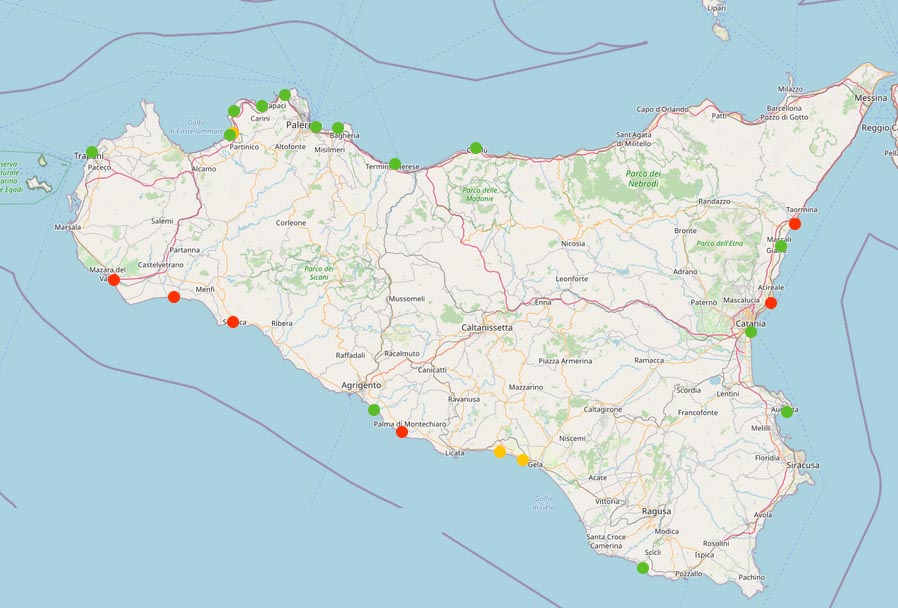 Presentati i giudizi di Goletta Verde sulle acque della Sicilia: 9 punti su 24 risultano oltre i limiti di legge