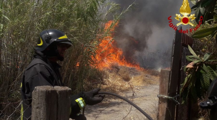 Vigili del fuoco, numerosi roghi a Catania e provincia