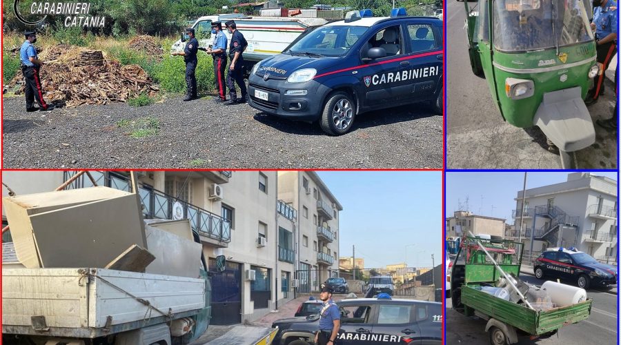 Catania, Giarre, Paternò e Caltagirone: controlli del trasporto di rifiuti. Raffica di denunce e sequestri