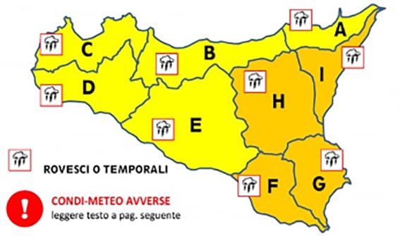 Maltempo, allerta arancione per domani: sospese le attività didattiche a Giarre, Riposto e Mascali