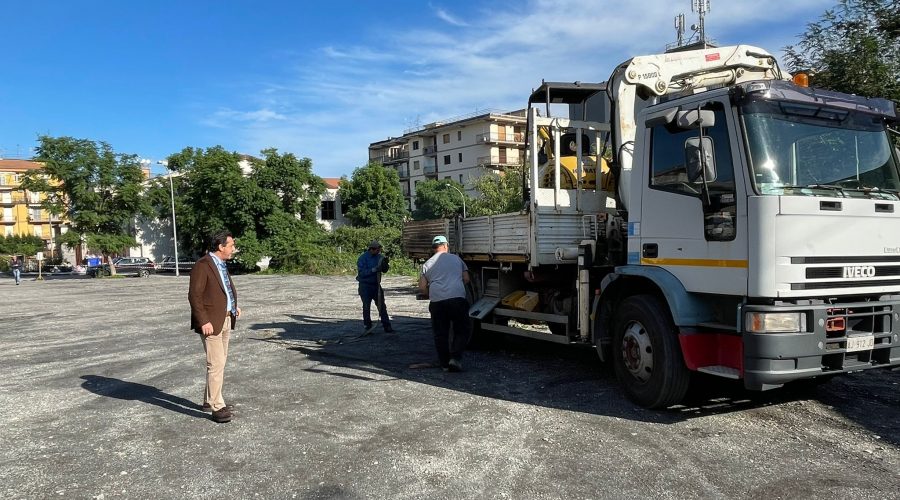 Giarre, al via i lavori nel parcheggio a raso di via Teatro