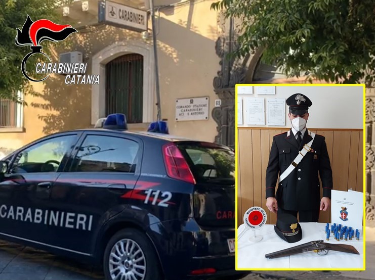 Arrivano i Carabinieri e lancia una “lupara” dal balcone: visto ed arrestato