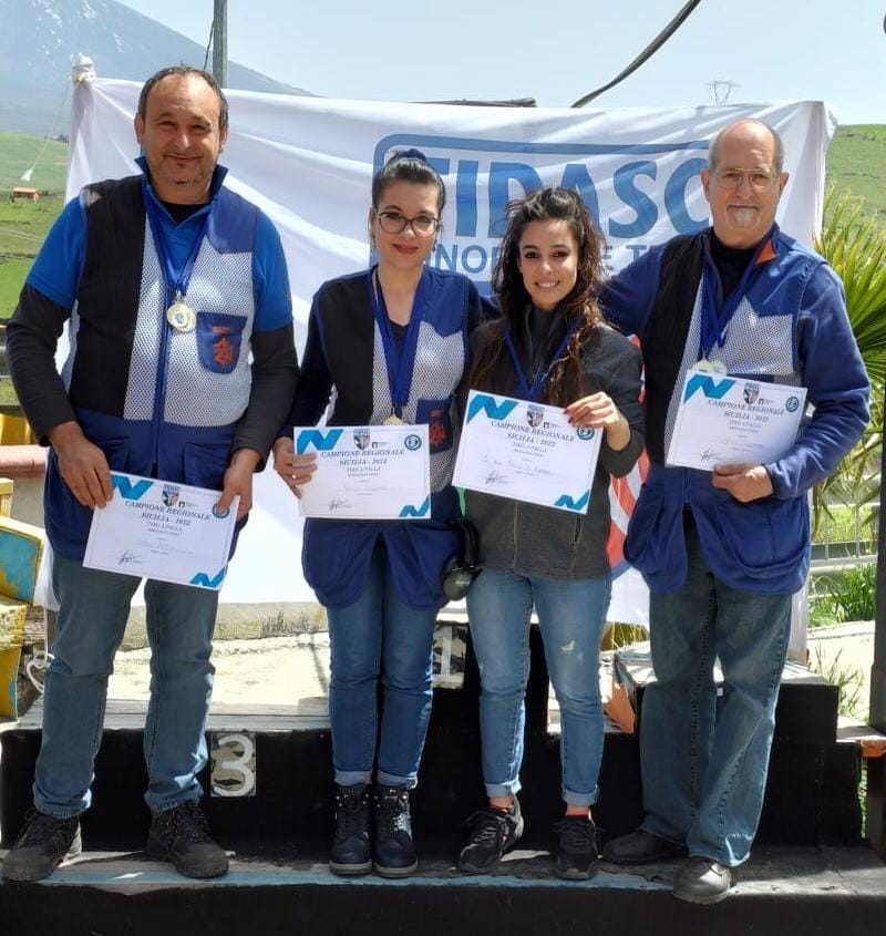 Tiro a palla su sagoma fissa: medaglie d’oro e d’argento a tre campioni giarresi