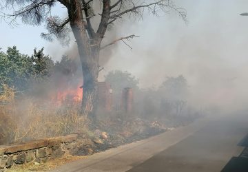 Macchia, a fuoco area incolta di via delle Zagare