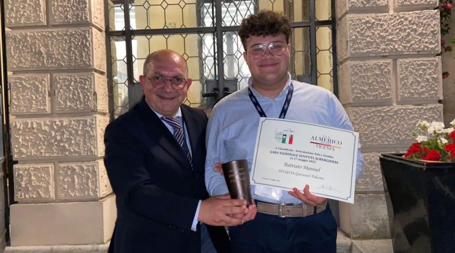 Ancora un successo per lo studente Manuel Battiato dell’Alberghiero di Giarre: 3° posto alla gara nazionale istituti alberghieri