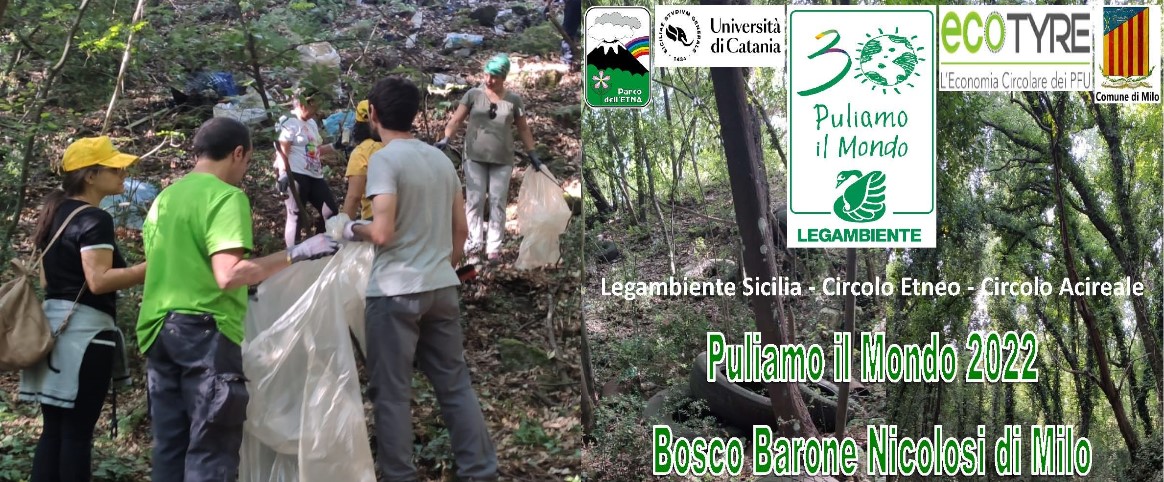 Milo, “Puliamo il Mondo 2022” parte dal… bosco Barone Nicolosi