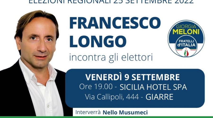Elezioni Regionali, Francesco Longo: “Diamo voce al territorio”