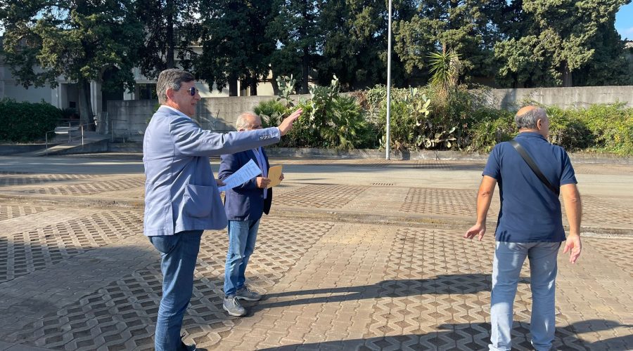 Giarre, manutenzioni e riqualificazione del cimitero. Sopralluogo del sindaco VIDEO