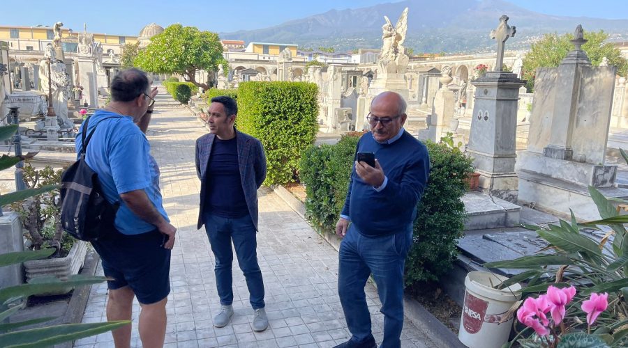 Riposto, riqualificazione verde: ricognizione nel cimitero e villa Pantano