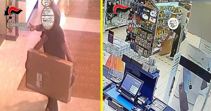 Si allontana con il televisore sotto braccio: arrestato