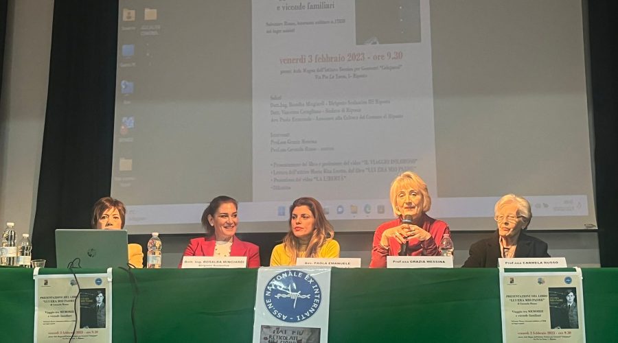 Riposto, al Geometra Colajanni riflessioni sul libro di Carmela Russo: “Lui era mio padre”