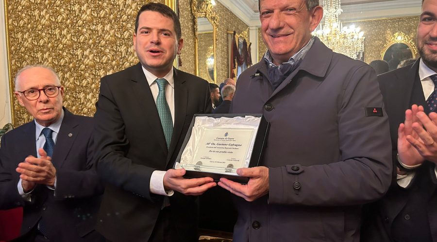 Giarre, visita istituzionale in municipio del presidente dell’Ars, Galvagno