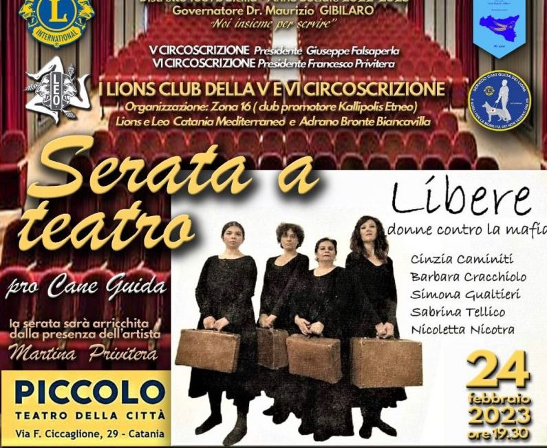 Teatro, questa sera a Catania: “Libere – Donne contro la Mafia”