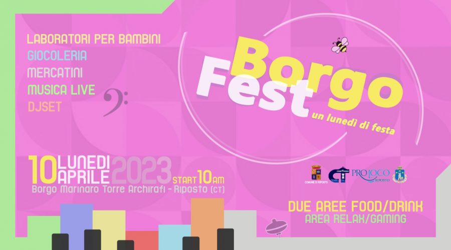 Il ‘Borgo Fest’ torna ad animare Torre Archirafi. Pasquetta tra musica, mercatini, laboratori e artisti di strada