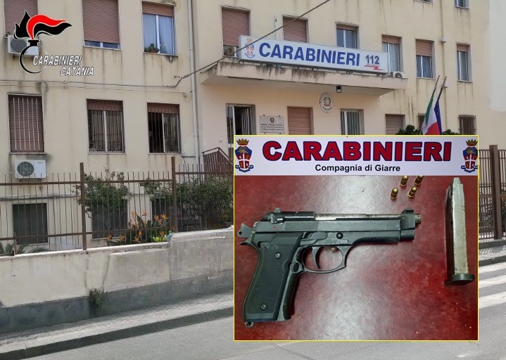 Giarre, trovato con arma clandestina e proiettili: arrestato un 47enne acese