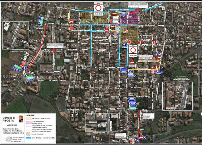 Riposto, al via il nuovo piano viario. Alcune modifiche solo per l’estate e altre permanenti