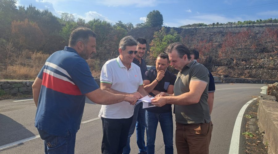 Giarre, V Commissione in ricognizione a Fondo Macchia per la verifica dei danni post incendi