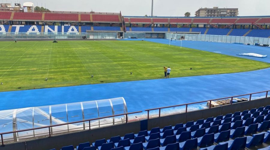 Catania, stadio Massimino, ultime rifiniture