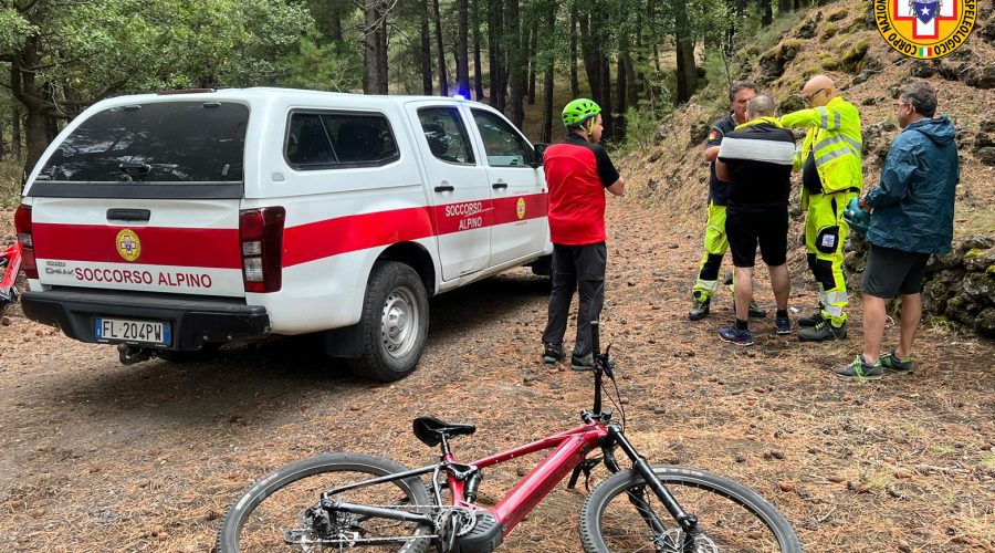 Soccorso un biker infortunatosi sulla Pista Altomontana, nel versante nord dell’Etna