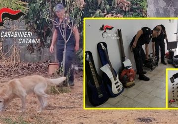 Zafferana Etnea, getta la marijuana nello scarico del bagno. I Cc recuperano droga e merce rubata