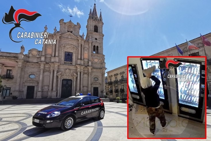 Distrugge e saccheggia distributori automatici nel centro: scoperto dai Carabinieri in sole 24 ore