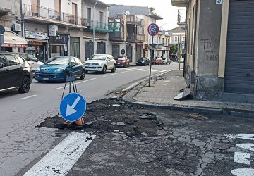 Maltempo: strade martoriate anche a Mascali