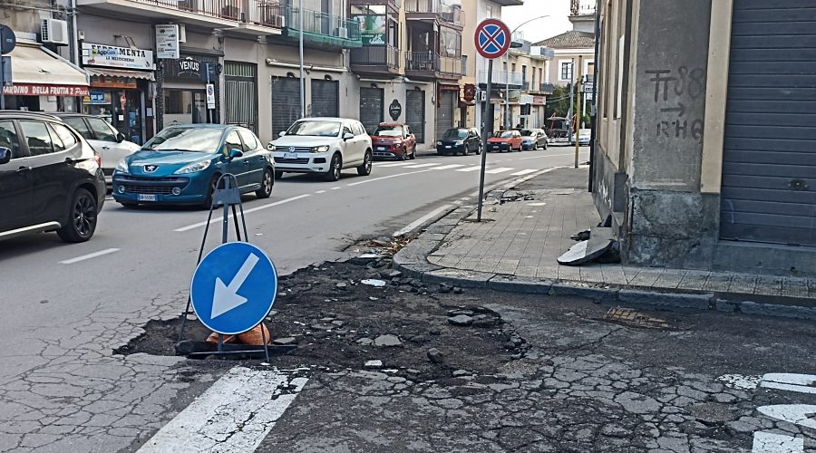 Maltempo: strade martoriate anche a Mascali